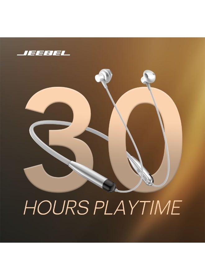 Jeebel Wireless Neckband Earphones with 30-Hour Battery | Balanced Stereo Sound & Deep Bass | Noise Isolation | Type-C Charging - Image 3